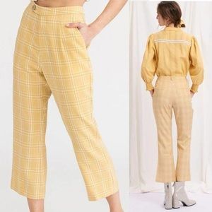 PETITE STUDIO NYC Bella trousers yellow plaid | size XXS
